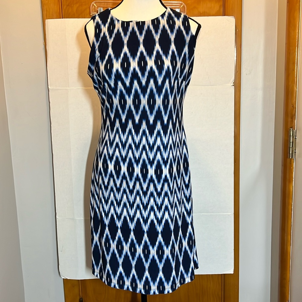 Tommy Hilfiger Blue Ikat Print Summer Sun Dress 4